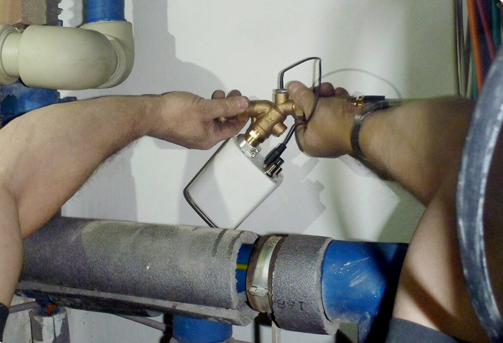 photo de l'installation du système hydraulique hycleen automation